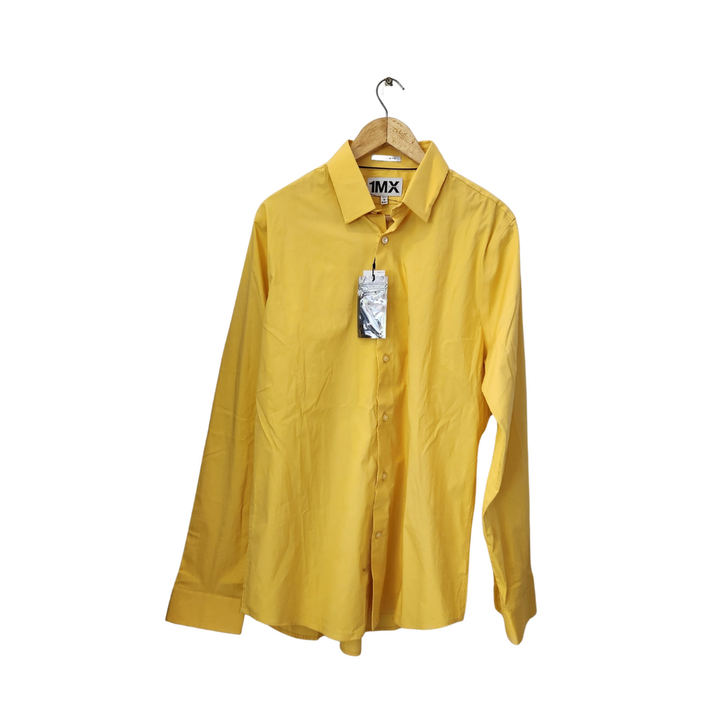 Express Men's Yellow Extra Slim Fit Collared Shirt | Brand New |