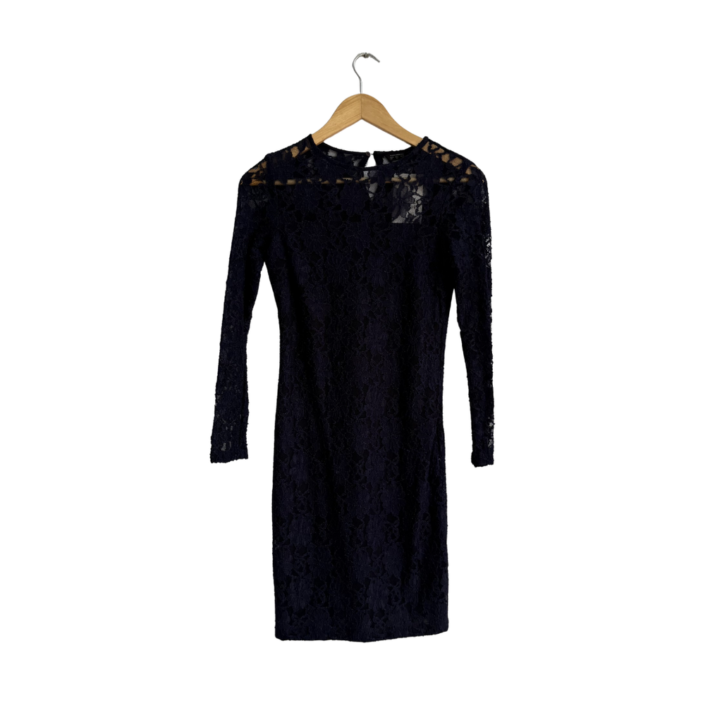 Zara Navy Blue Lace Short Dress | Gently Used