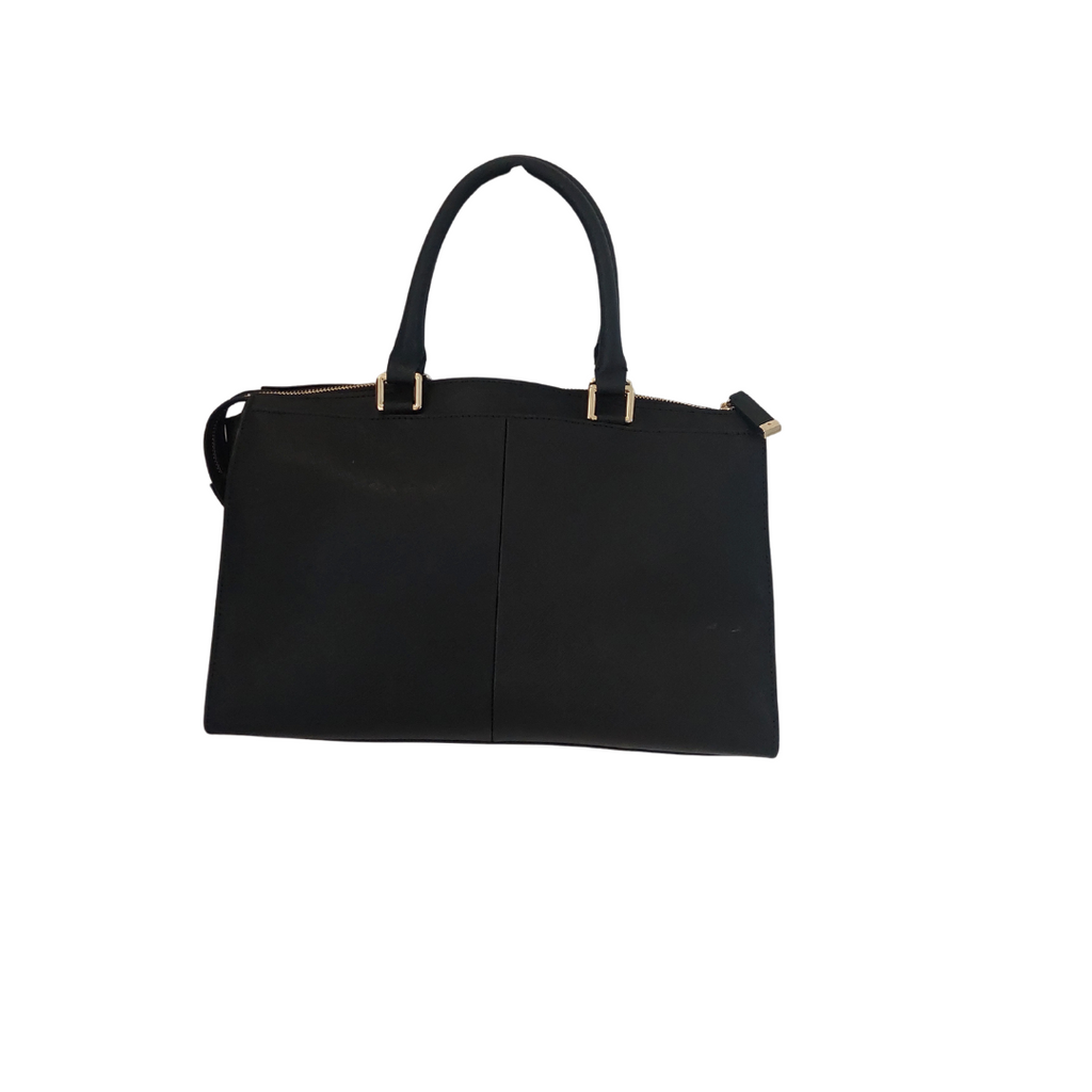 Calvin Klein Black Leatherette Tote | Gently Used |
