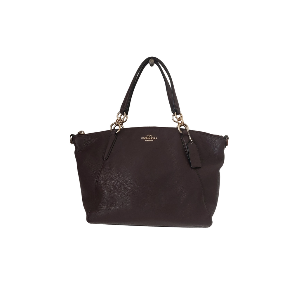 Coach Brown Leather Small Kelsey Chain Satchel Pre Loved Secret Stash