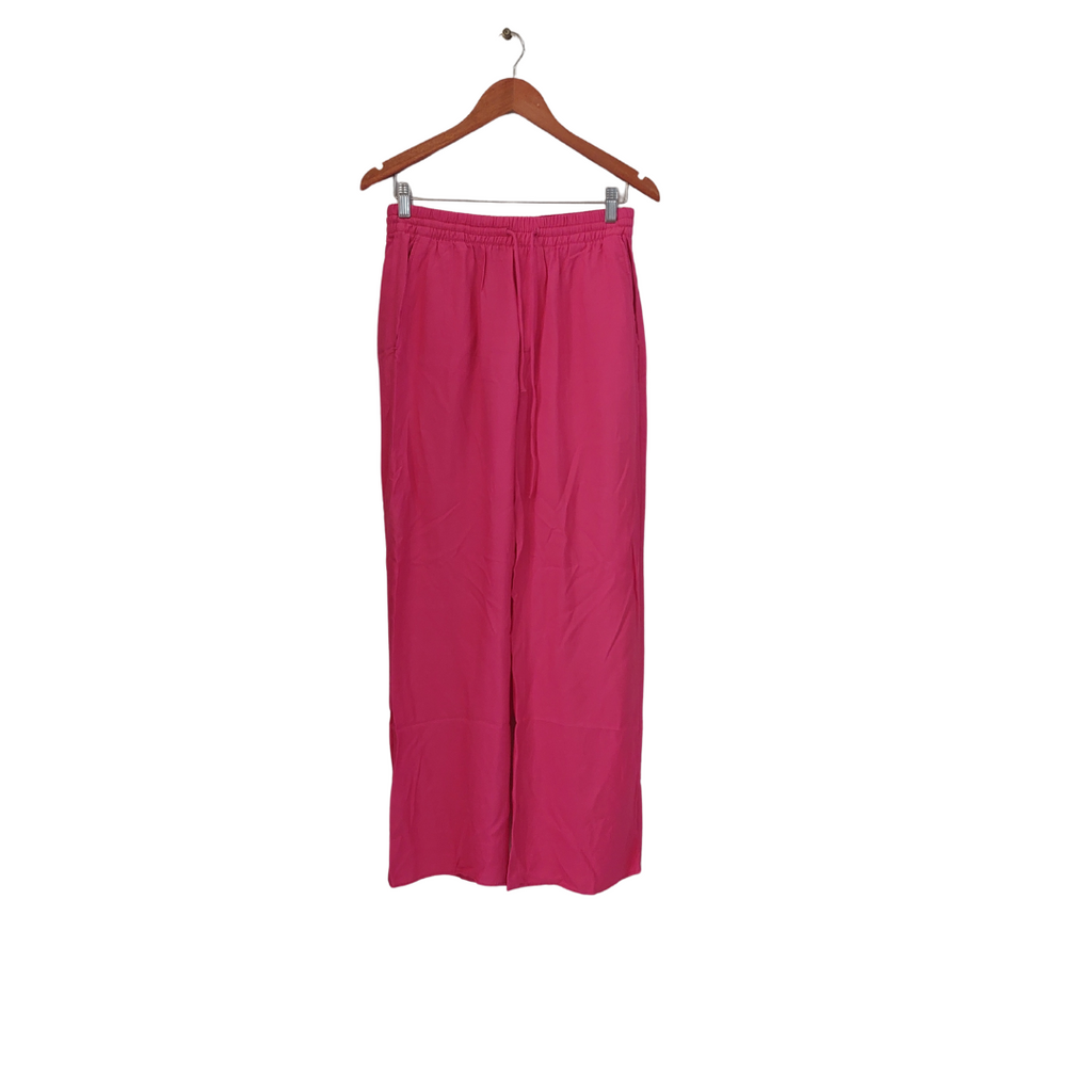 ZARA Fuchsia Pink Satin Pants | Brand New |