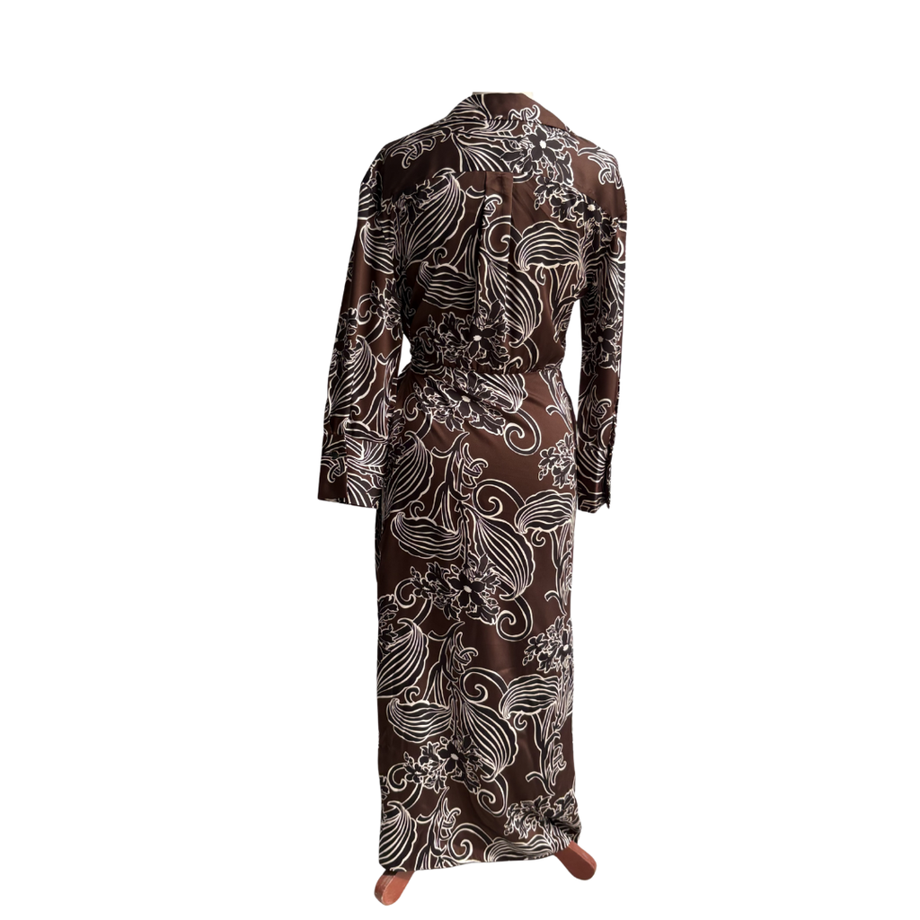 Zara Brown & White Floral Print Wrap Dress | Gently Used | | Secret Stash Zara Brown & White Floral Print Wrap Dress | Gently Used | | Secret Stash