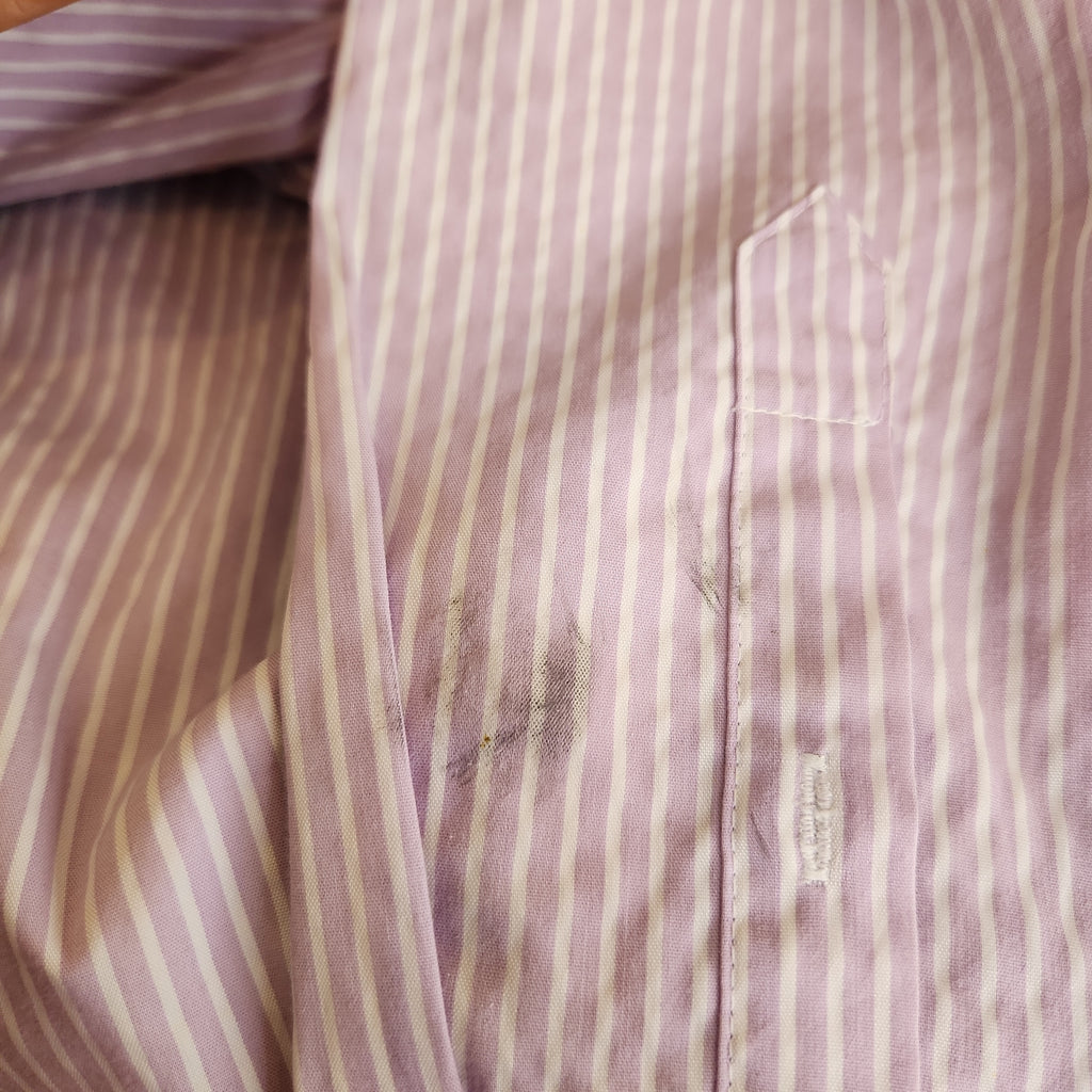 H&M Light Purple & White Striped Collared Shirt | Pre Loved |
