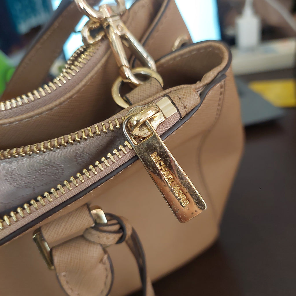 Michael Kors Taupe Leather Satchel | Pre Loved |