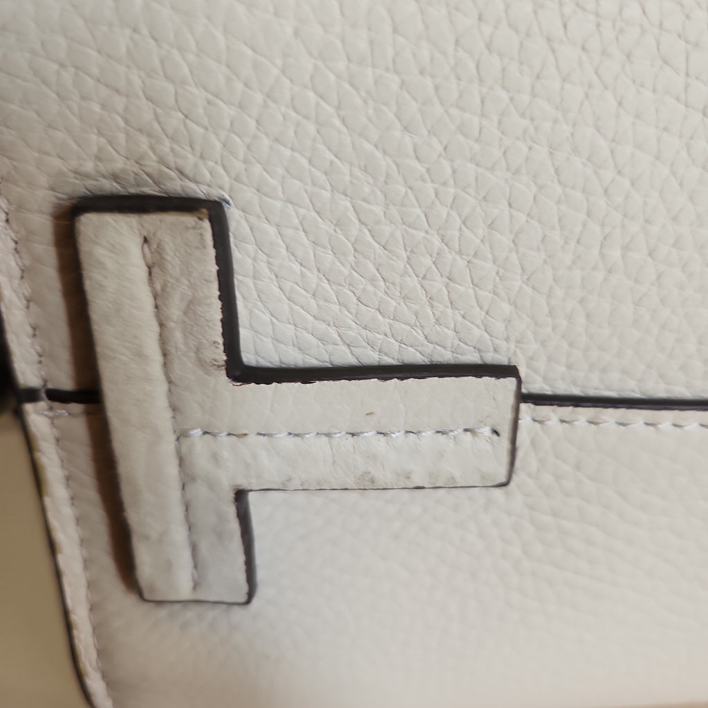 Tory Burch Ivory 'Miller Top-handle' Pebbled Leather Satchel | Pre Loved |