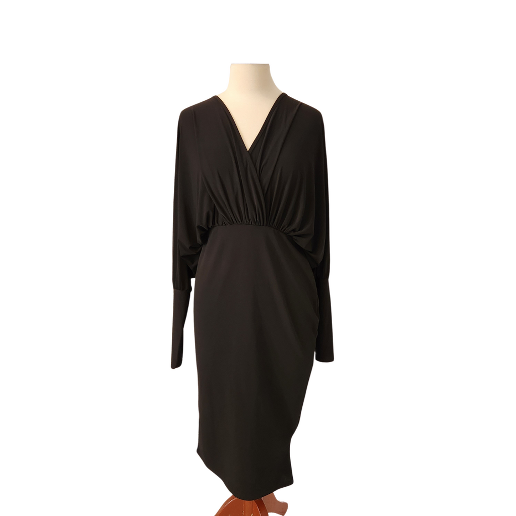 Quiz Black Deep V-neck Long Dress | Gently Used |