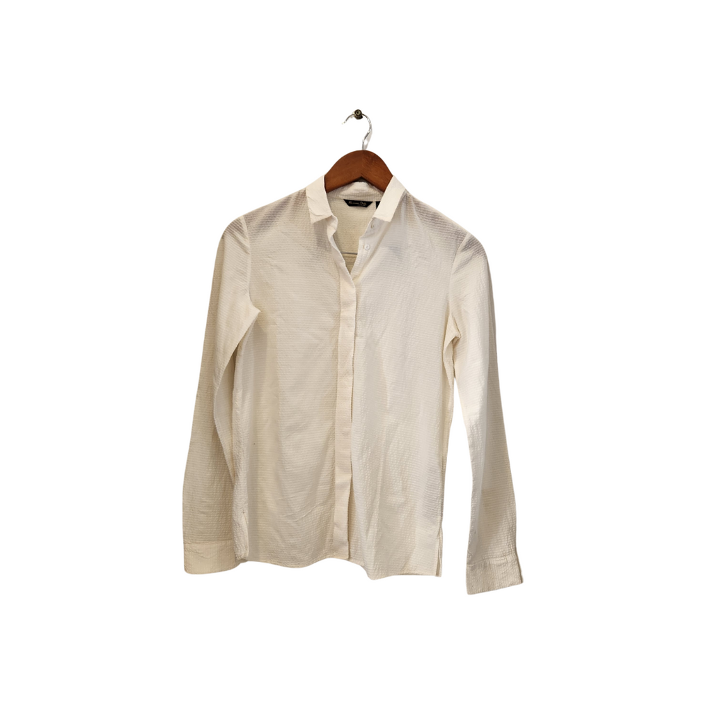 Massimo Dutti Cream Collared Shirt | Pre Loved |