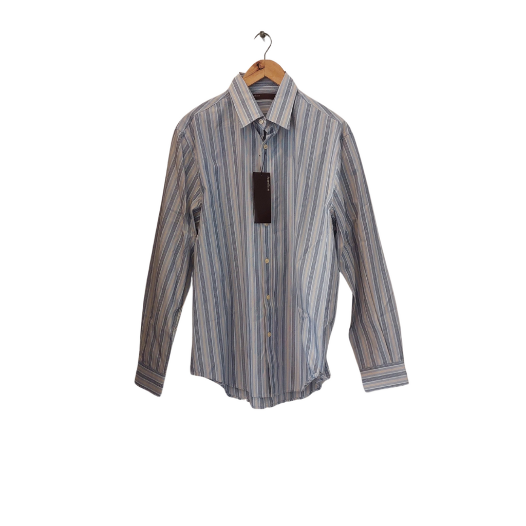 Perry Ellis Men's Striped Collared Shirt | Brand New |