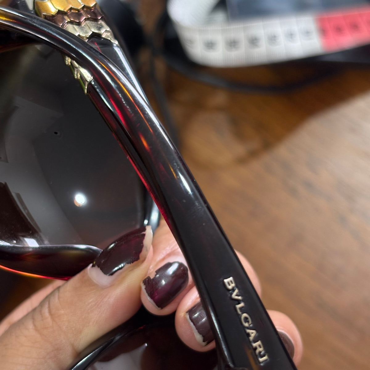 Bvlgari Dark Havana Oversized Butterfly Sunglasses | Pre Loved |