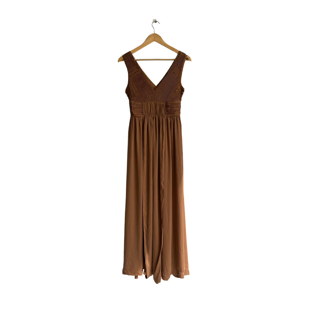 Juicy Couture Orange Velour Ruffle Trim Maxi | Gently Used