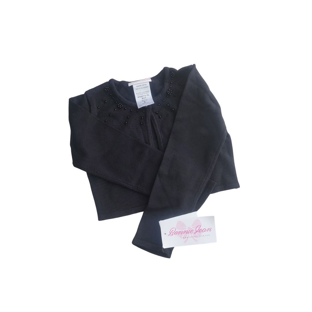 Bonnie Jeans Black Bead Detail Cardigan (6 Years) | Brand New |