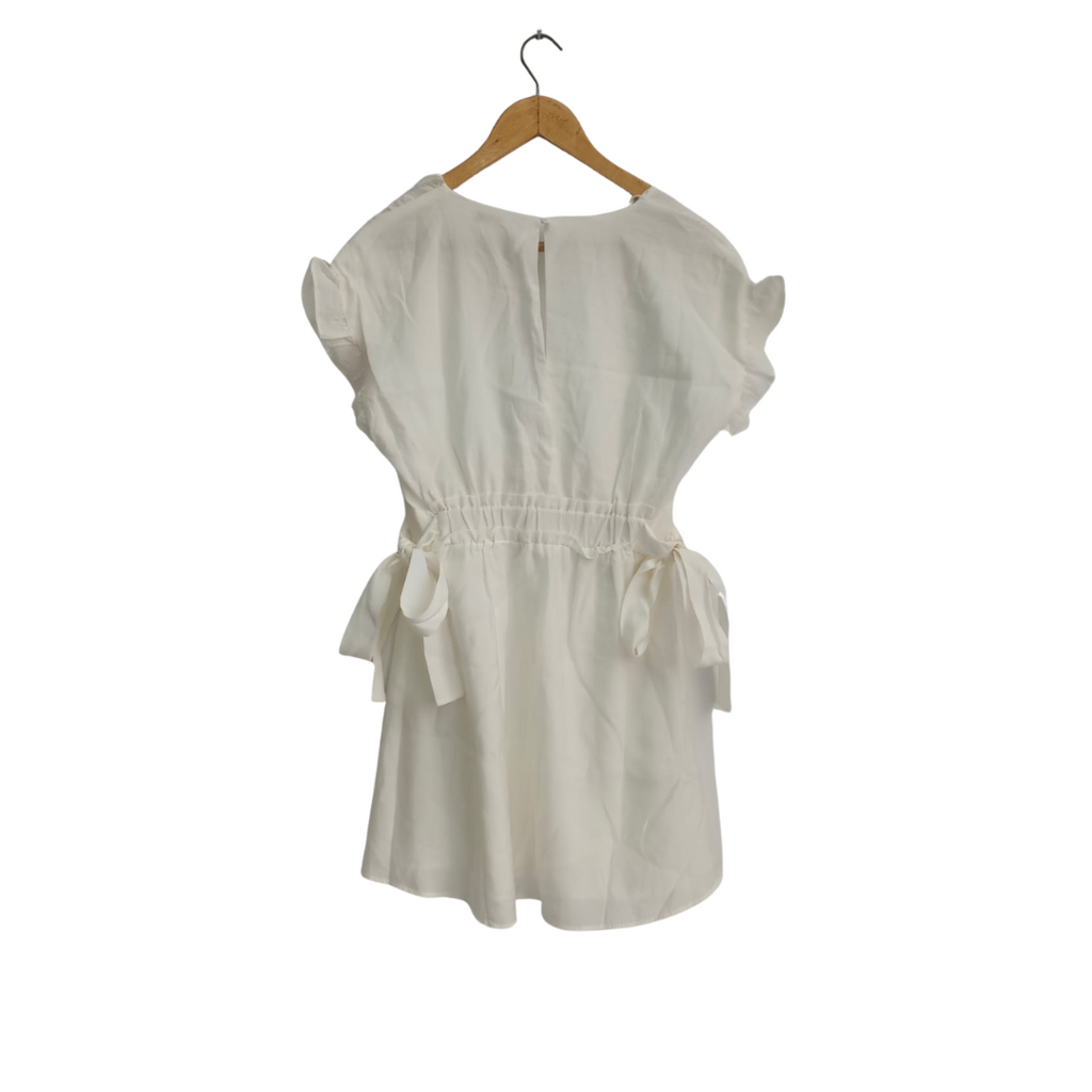 Zara White Frill Detail Short Dress | Gently Used | | Secret Stash Zara White Frill Detail Short Dress | Gently Used | | Secret Stash