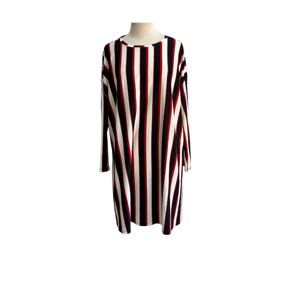 black maxi dress spaghetti strap Zara Red, Black And White Striped Midi Length Dress | Gently Used