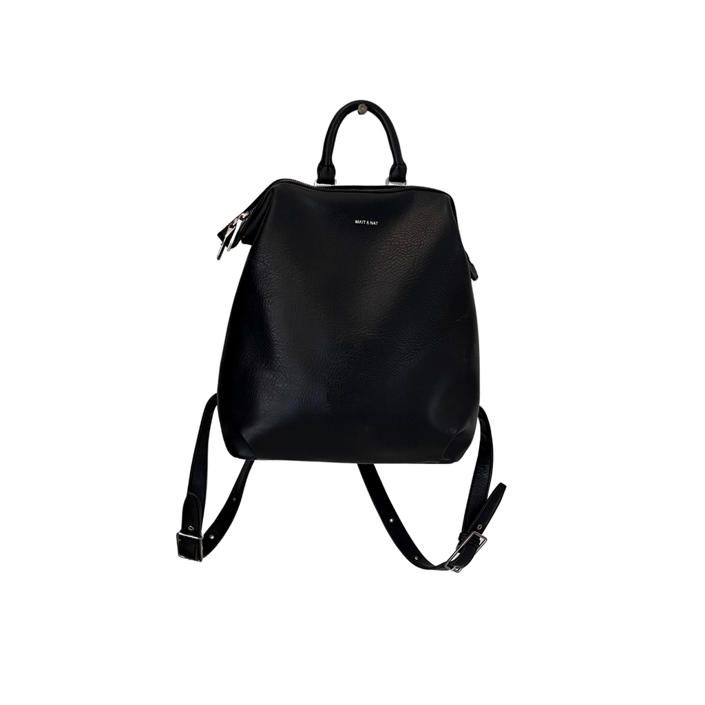 Matt Nat VIGNELLI Black Vegan Leather Backpack Pre Loved