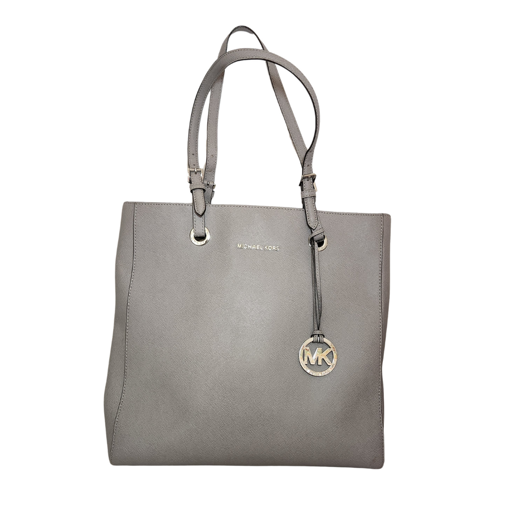 Michael Kors Grey Leather Shoulder Bag Pre Loved Secret Stash