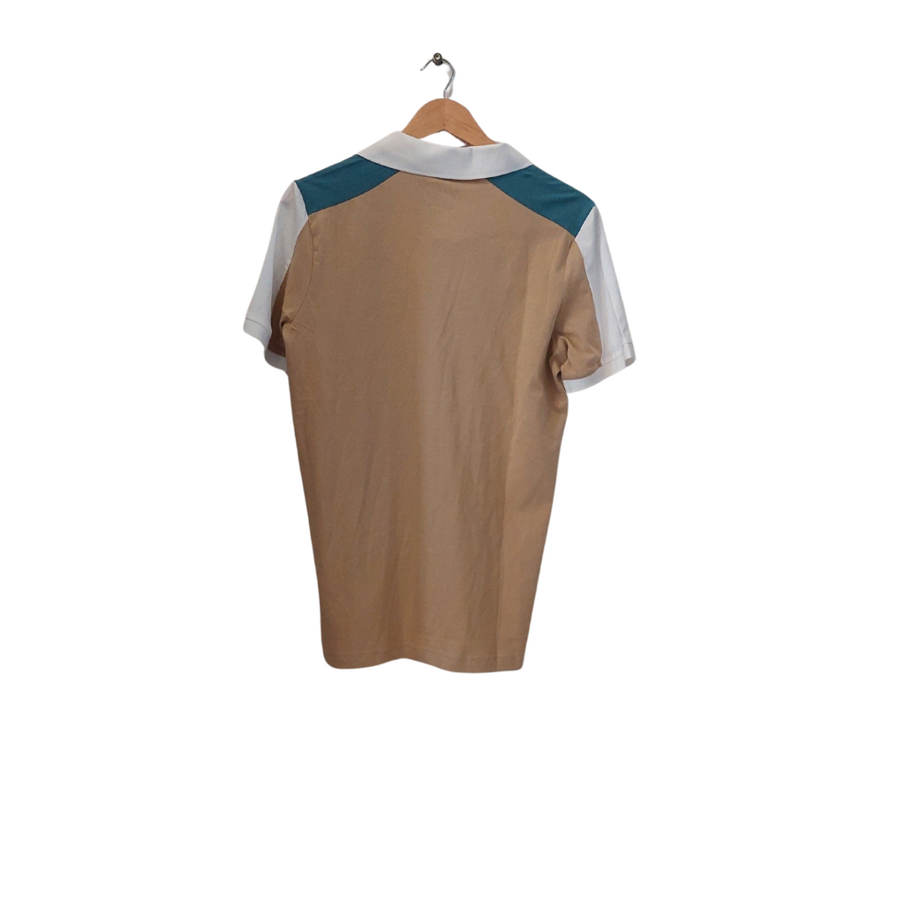 Puma Men's Brown & White Polo Shirt | Brand New |