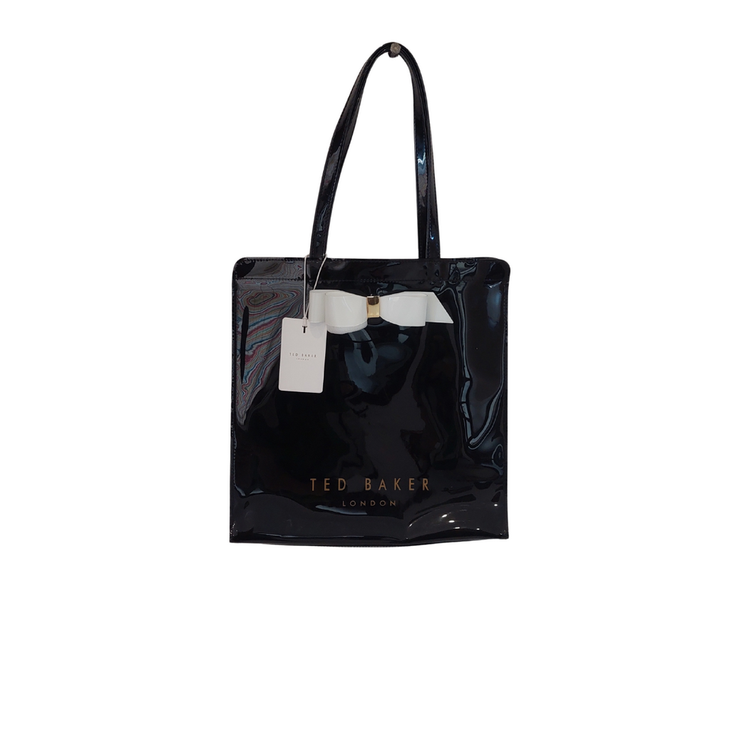 Ted Baker Black Jelly Signature Bow Shopper Tote | Brand New |