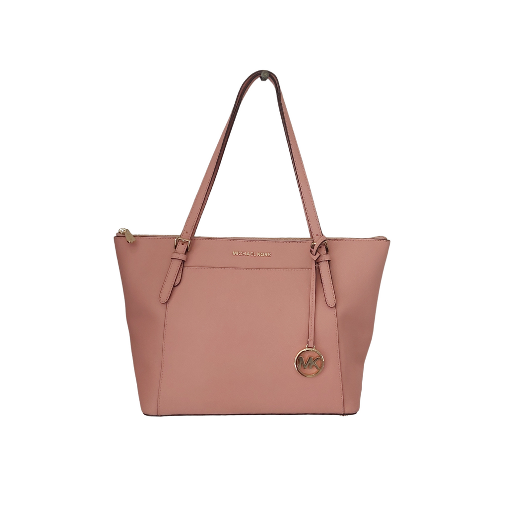 Michael Kors Light Pink Leather Jet Set Top Zip Tote Pre Loved