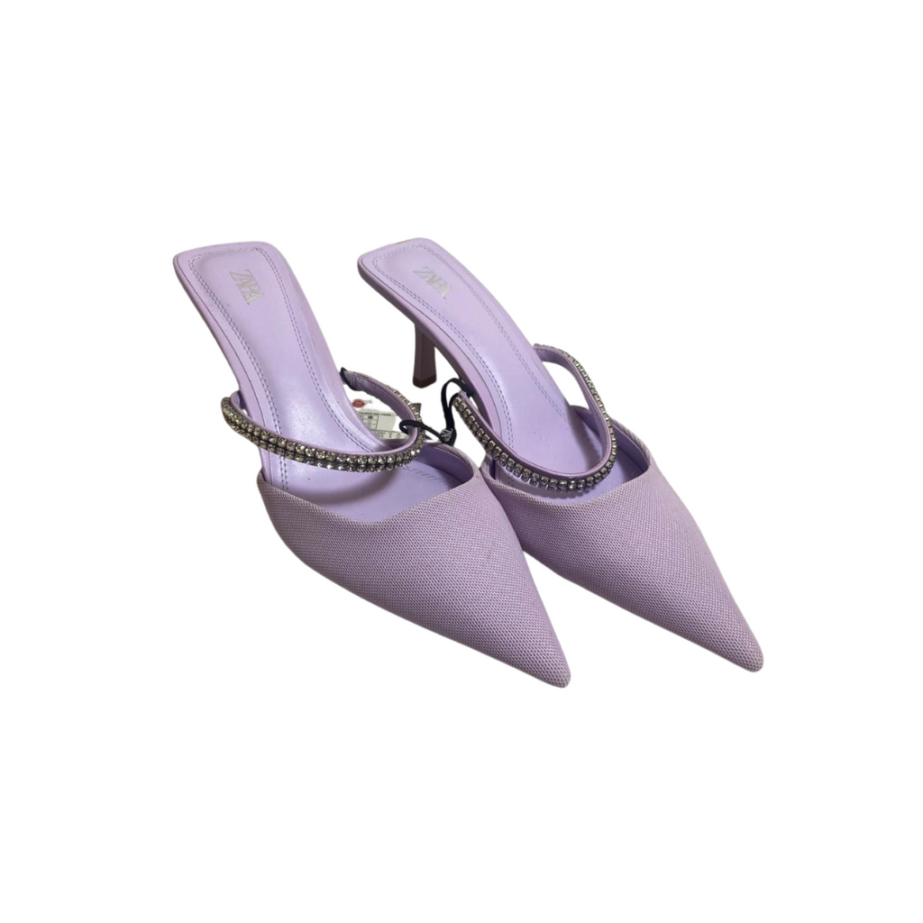 Zara 2025 purple mules