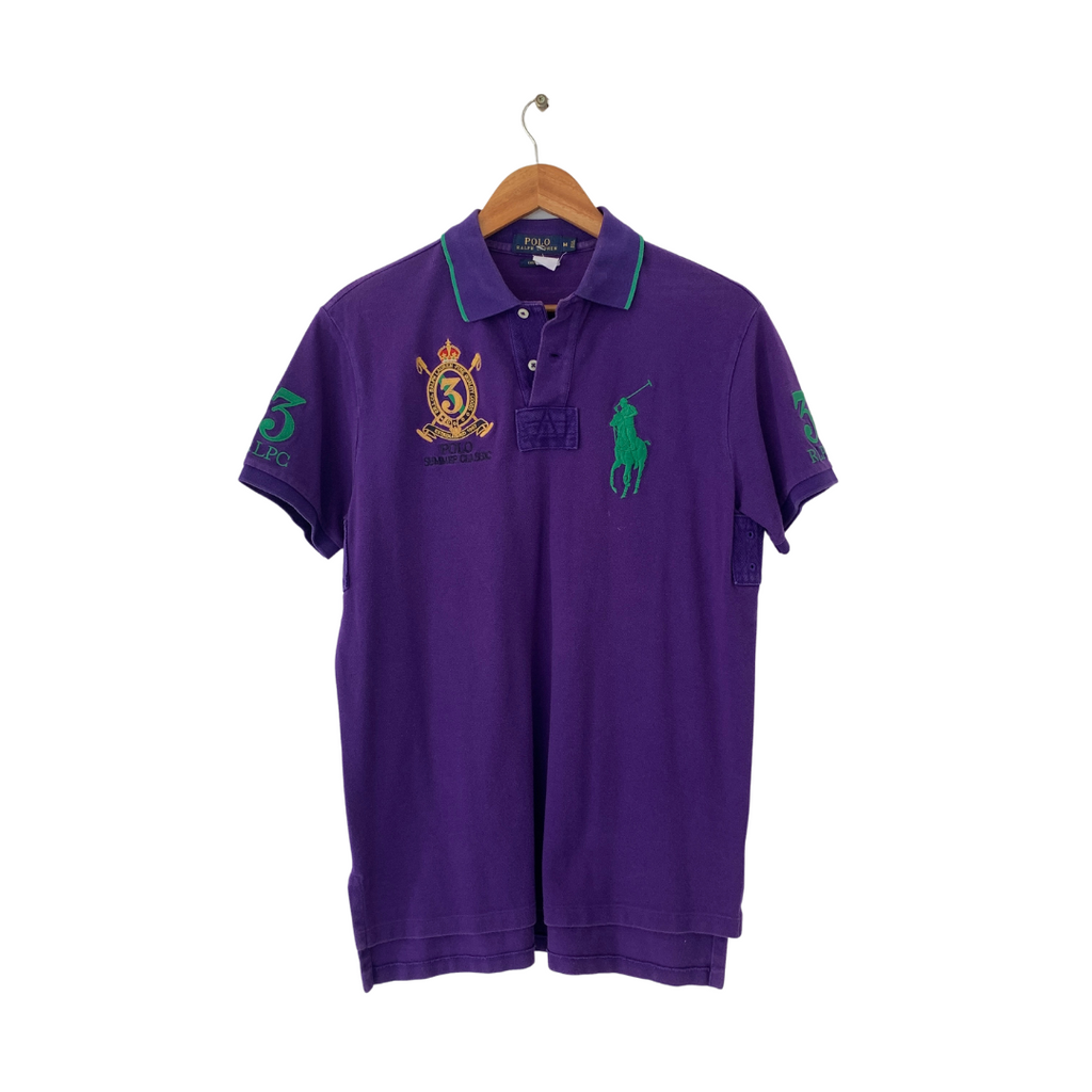 Ralph Lauren Men s Purple Polo Shirt Pre Loved