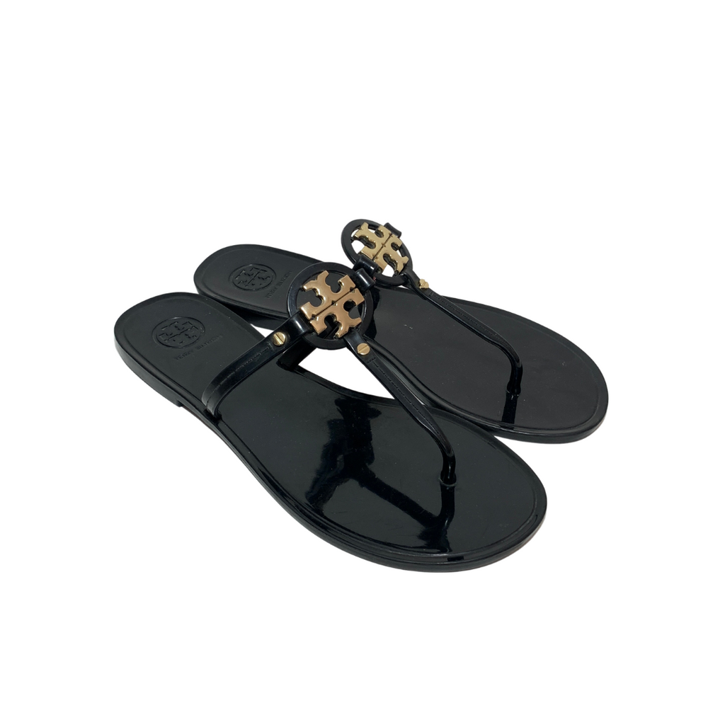 Tory Burch Black Miller Jelly Thong Sandals Pre Loved Secret