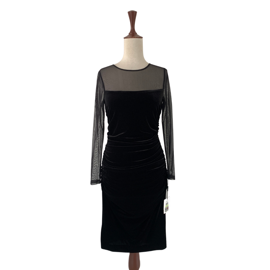 Calvin klein discount black velvet dress