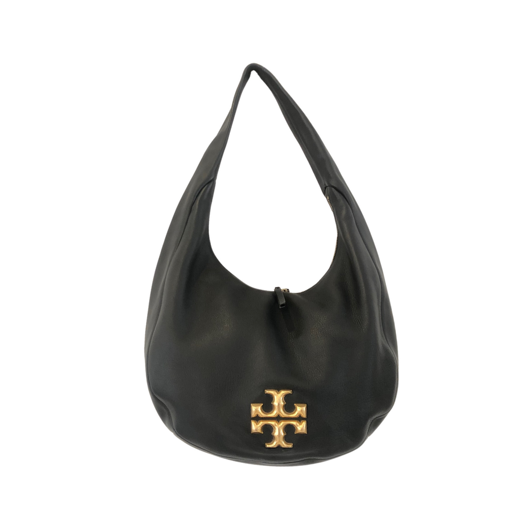 Tory Burch Black Leather 'Kira' Deconstructed Hobo Bag