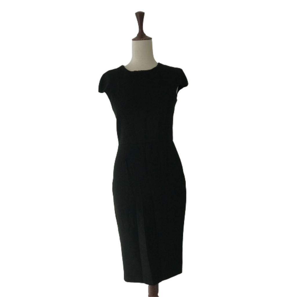 ZARA Black Zip Bodycon Midi Dress | Pre Loved | | Secret Stash ZARA Black Zip Bodycon Midi Dress | Pre Loved | | Secret Stash