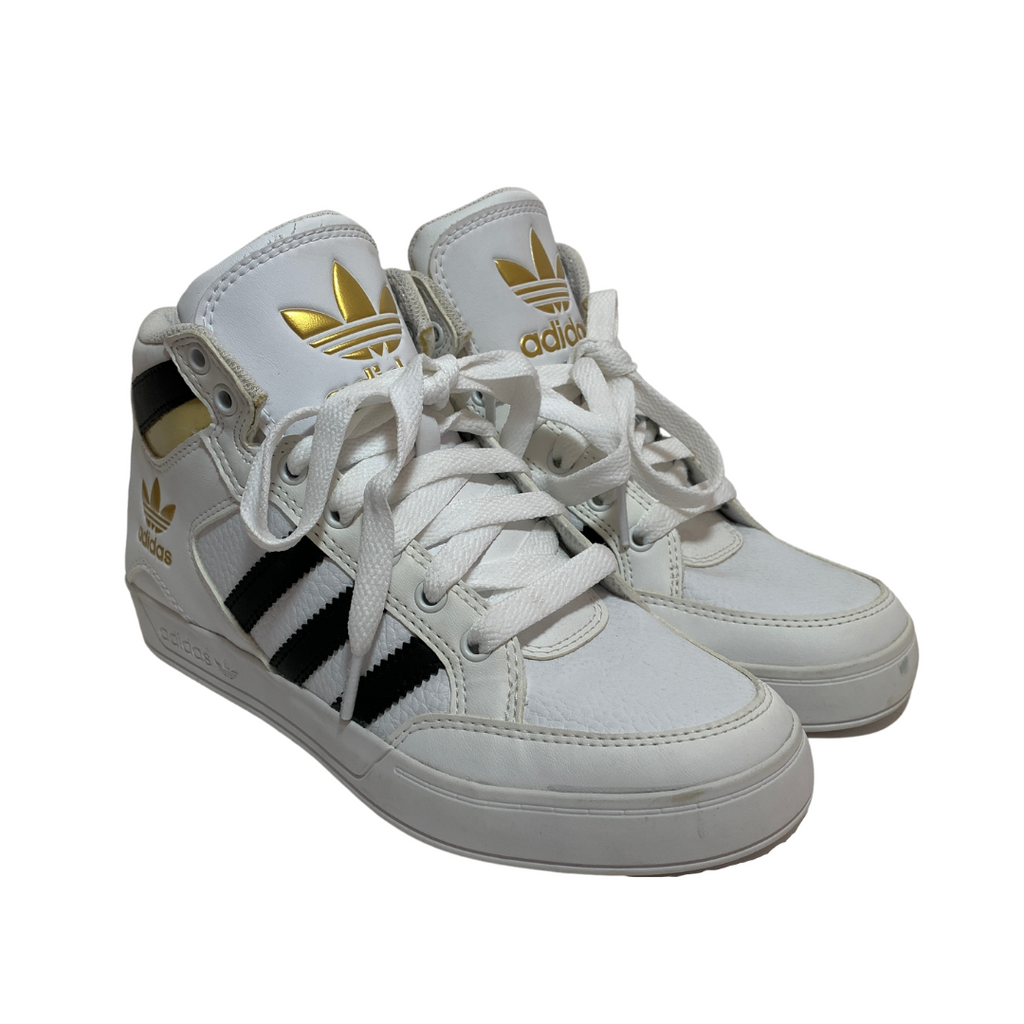 Gold adidas high tops best sale