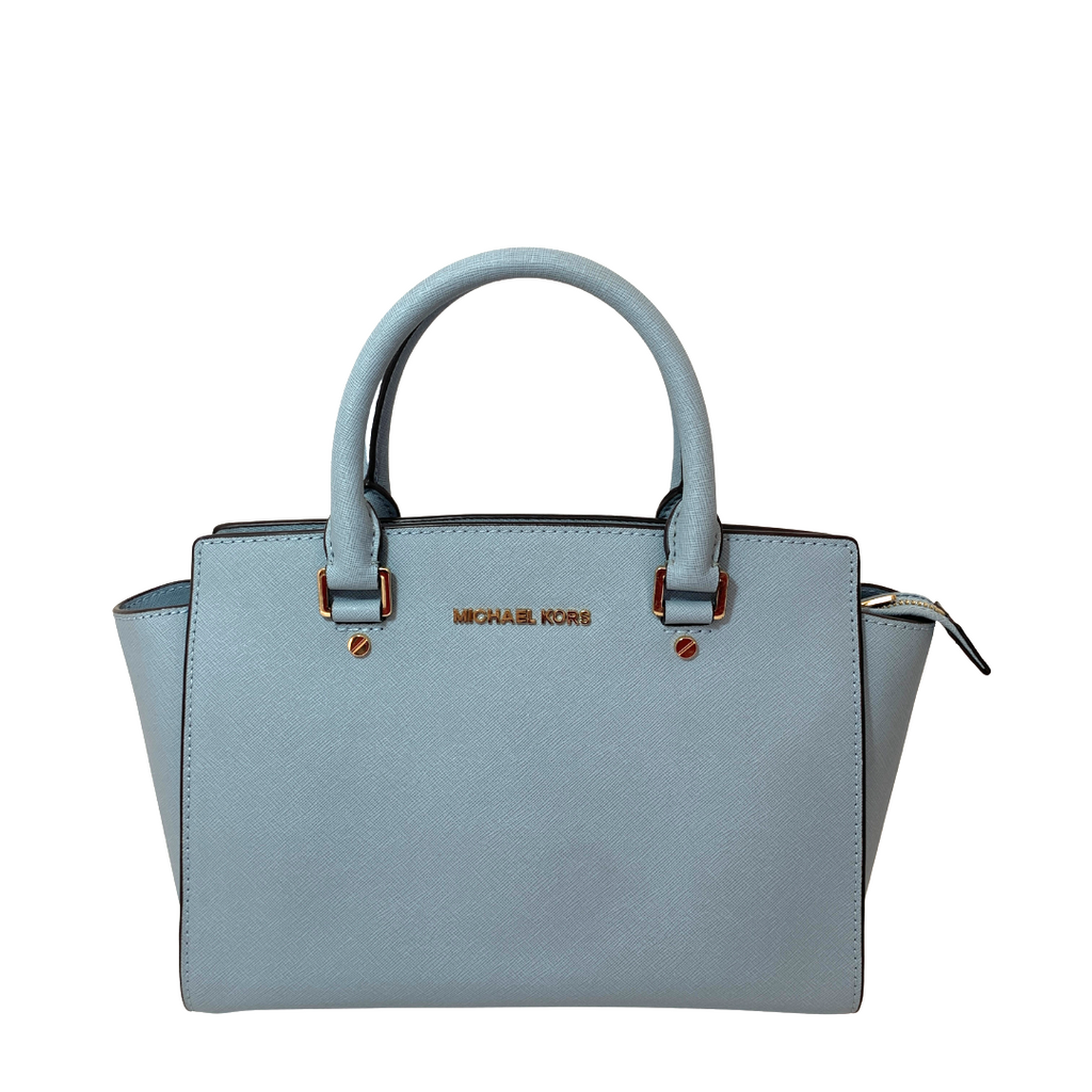 Michael Kors Sky Blue Leather Small Selma Satchel Gently Used Secret Stash