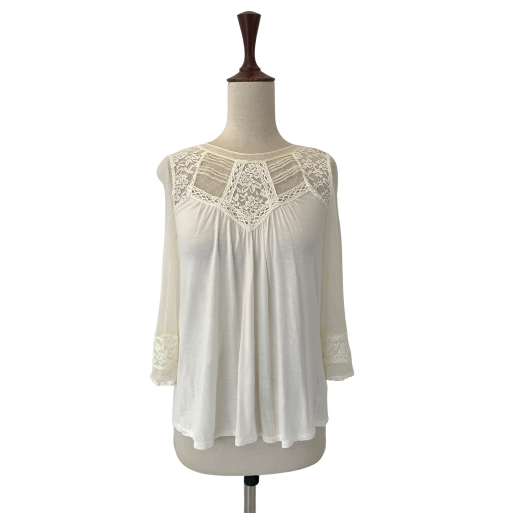 Express white top lace top
