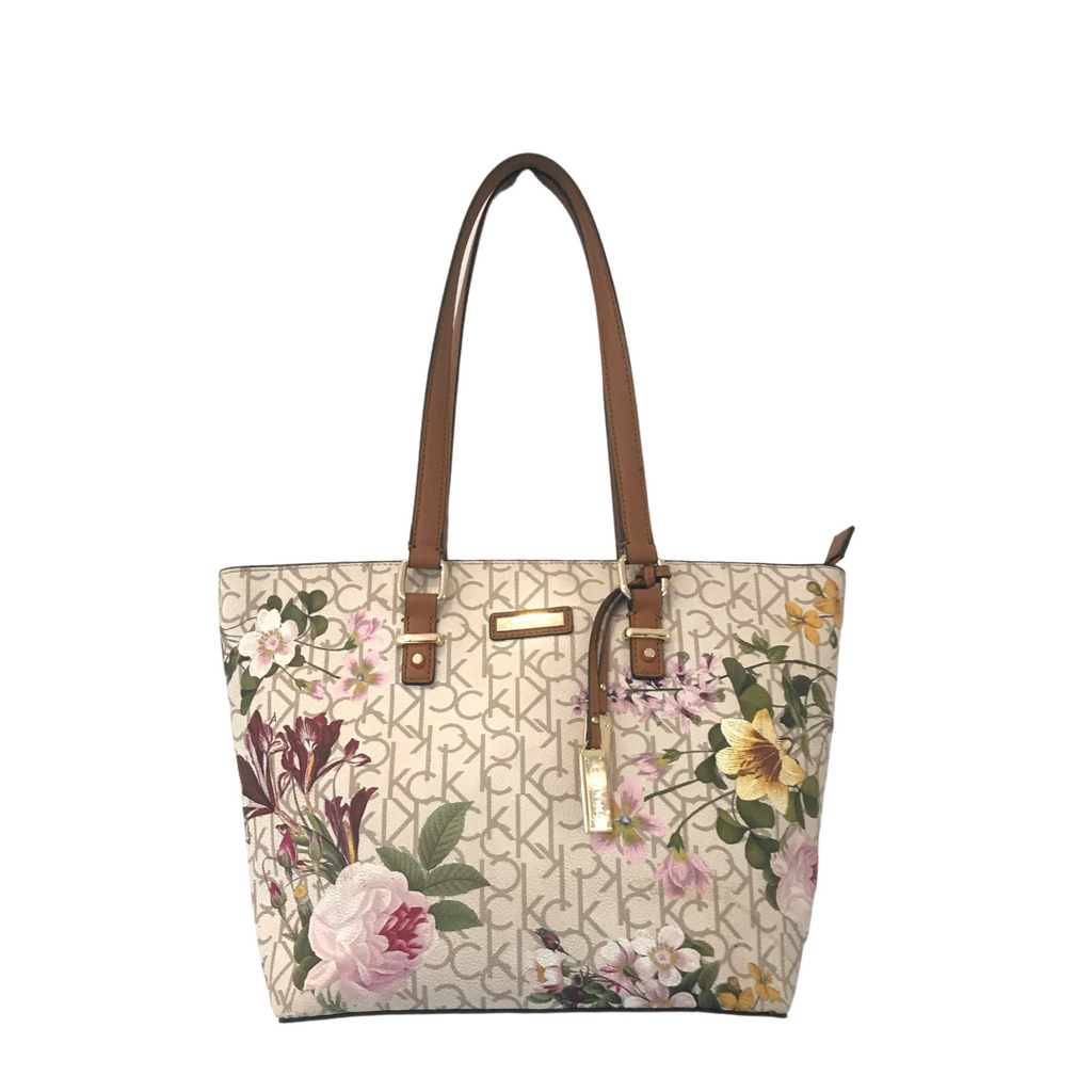 Calvin klein white floral purse online