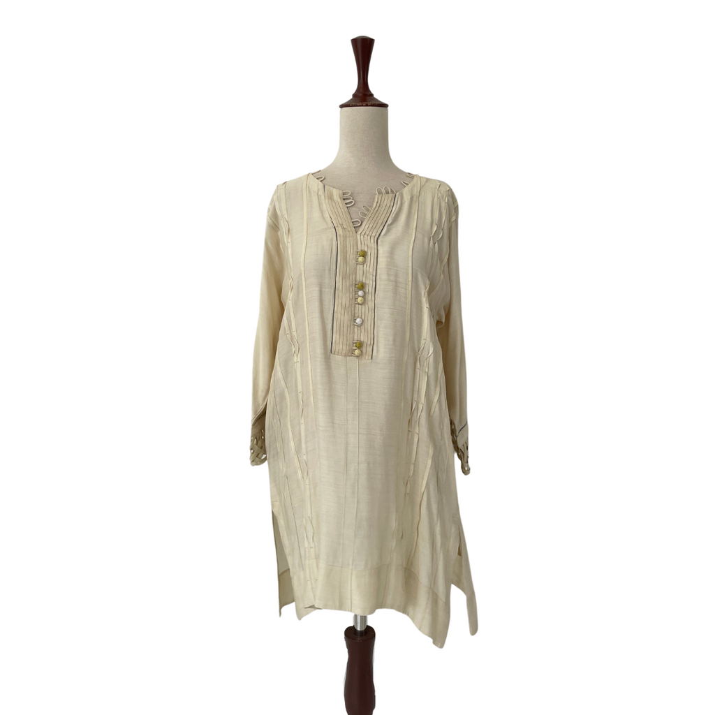 Miraka by Misha Lakhani Cream Kurta Brand New Secret Stash