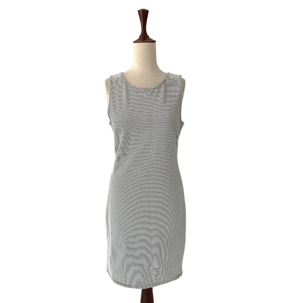 Forever 21 Black White Striped Dress Brand New