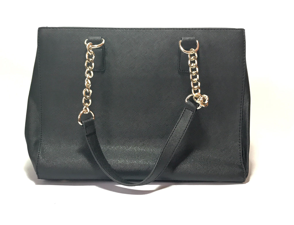 Guess Black Leather with Gold Chain Shoulder Bag Brand New
