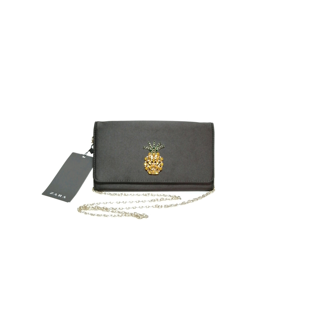 ZARA Black Pineapple Shoulder Bag Brand New Secret Stash