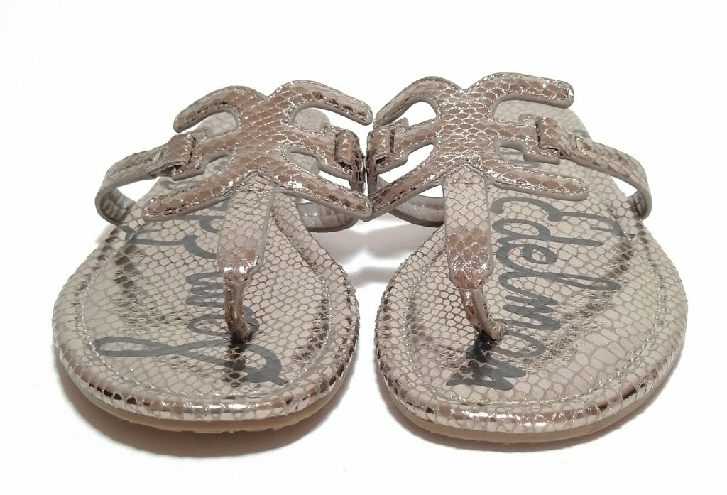 Sam Edelman Croc Print Silver CARTER Flats Like New Secret