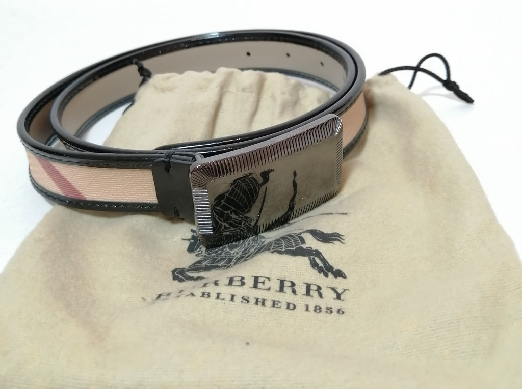 Burberry Brown Haymarket Check Belt 32 – The Closet