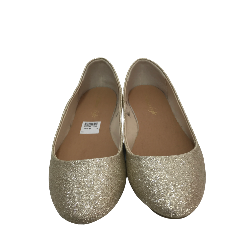 Gold glitter on sale flat shoes