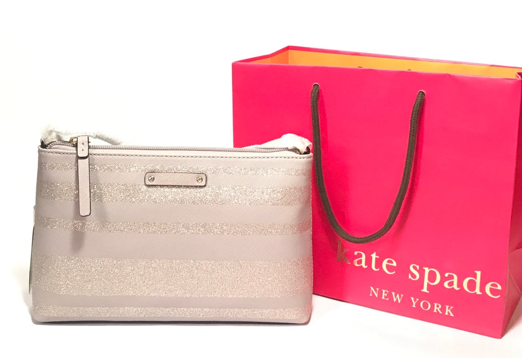 Kate Spade 'Haven Lane' Grey Glitter Cross Body Bag Brand New