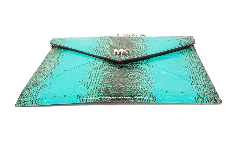 Michael Kors Barbara Snakeskin Envelope Clutch Like New