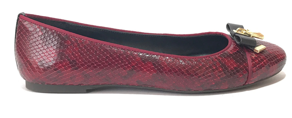 Alice snakeskin ballet store flat