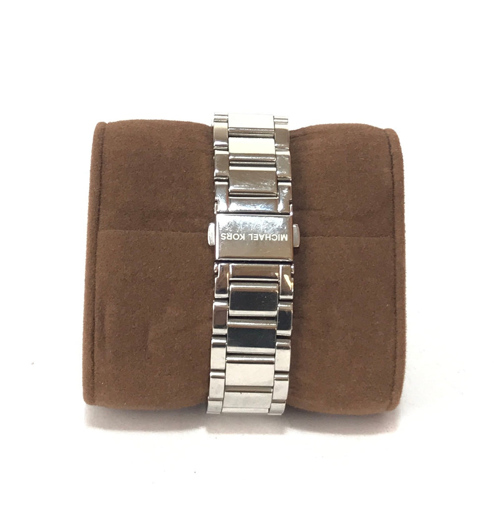 Michael Kors MK 3355 Silver Rhinestone Watch Gently Used