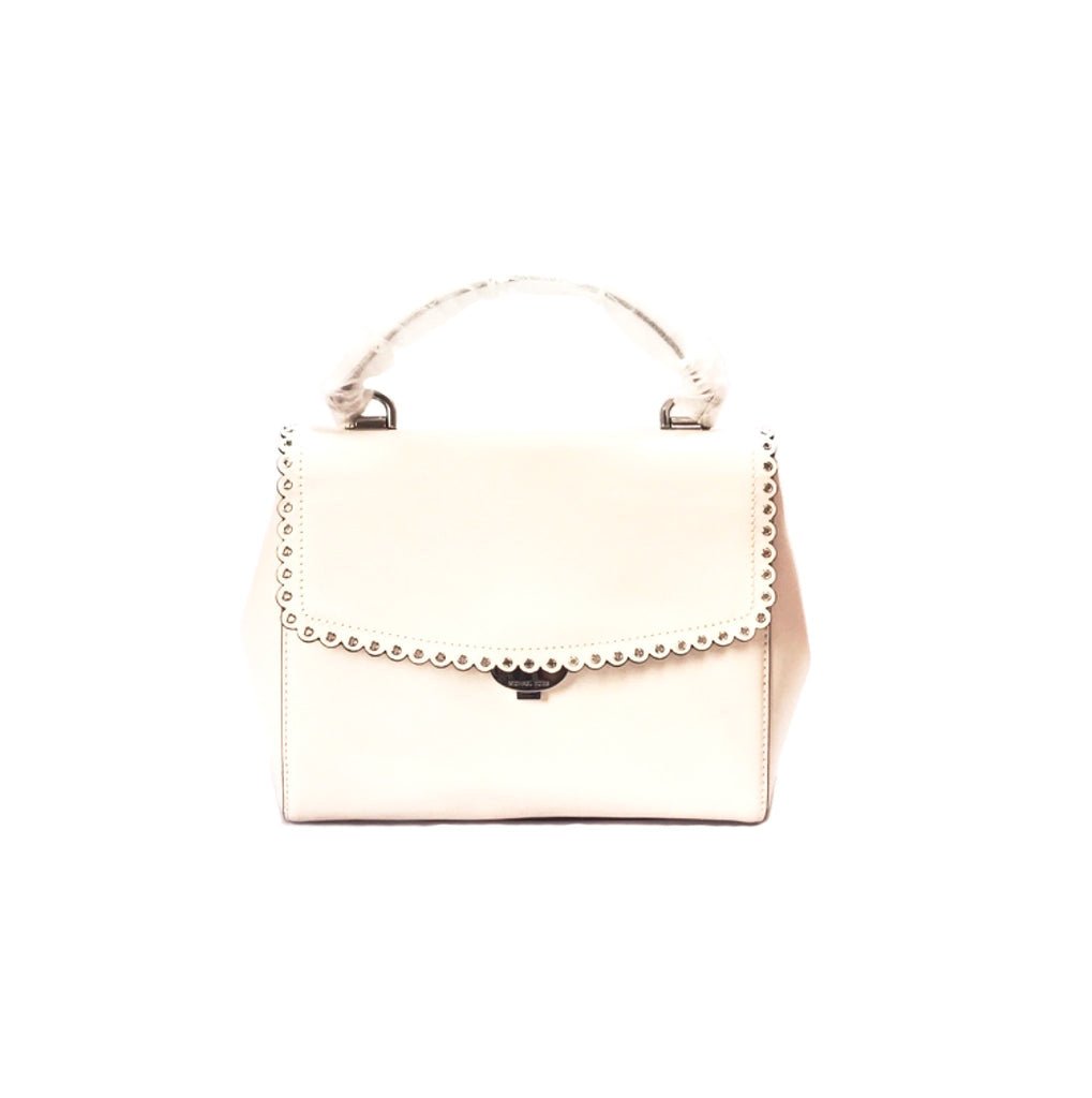 Ava medium scalloped leather satchel shop