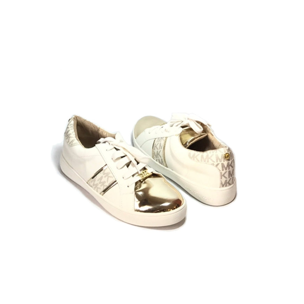 Michael kors white and gold sneakers top