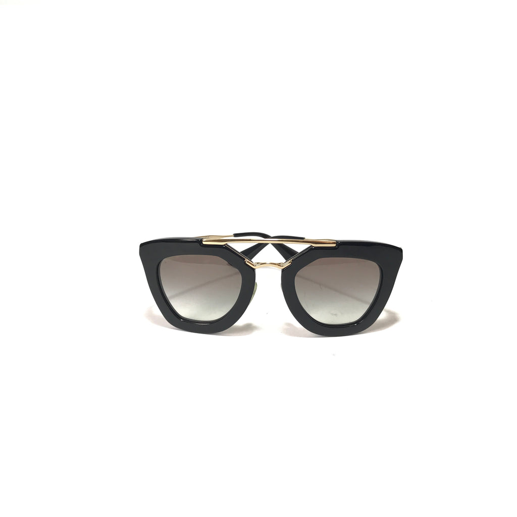 Prada SPR09Q Black Gold Sunglasses Gently Used Secret Stash