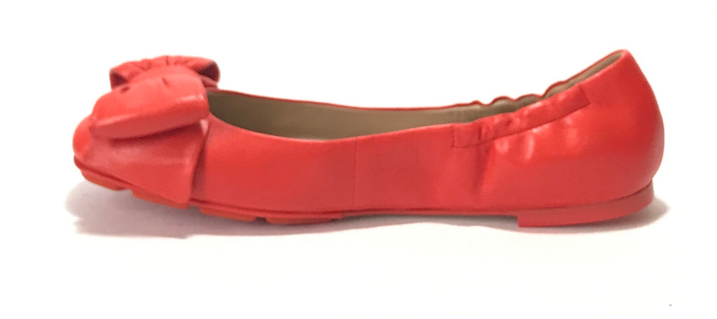 Tory Burch DIVINE BOW Driver Leather Ballet Flats Brand New