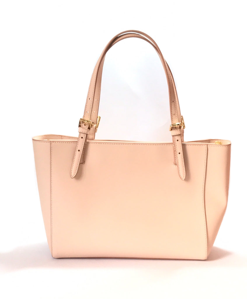 Light pink leather tote shop