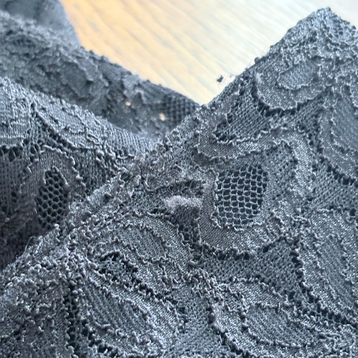 Mango Black Mock Neck Lace Top | Gently Used |