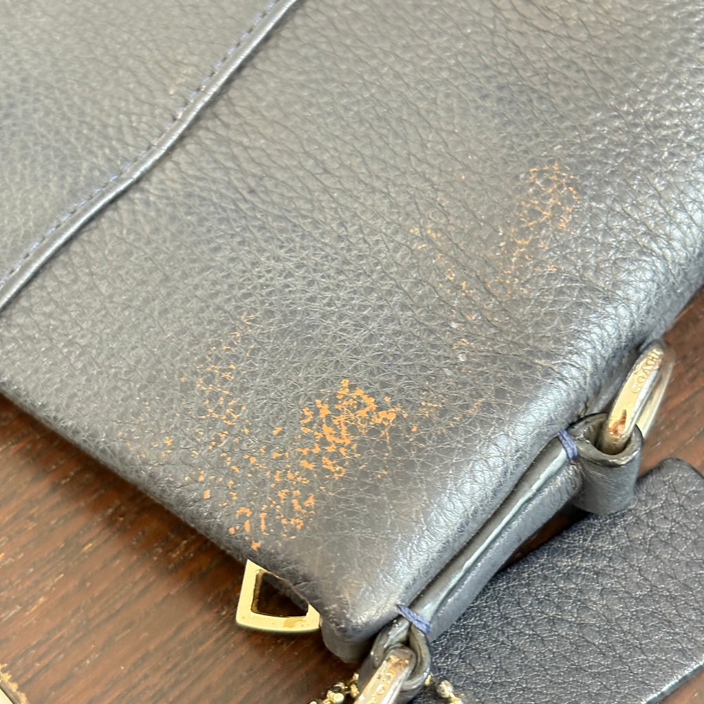 Coach Navy Pebbled Leather 'Isabella' Shoulder Bag | Pre Loved |